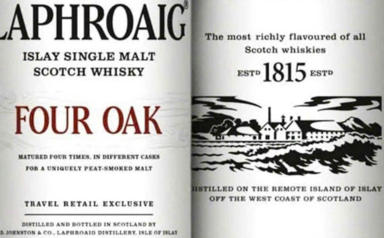 Nhan-hieu-Laphroaig-Four-Oak-1lit-gia-re