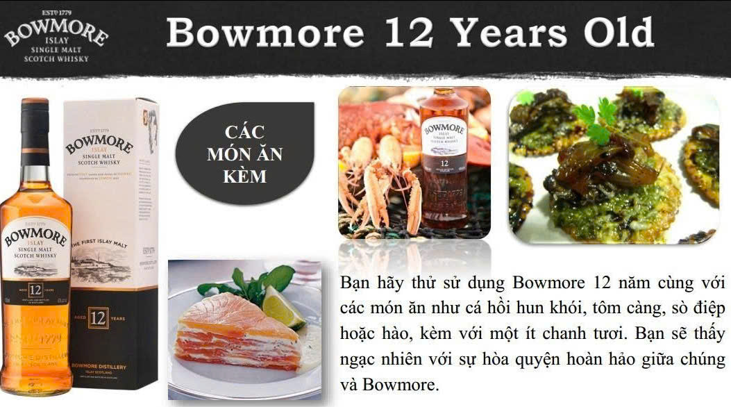 Bowmore 12 cung mon an