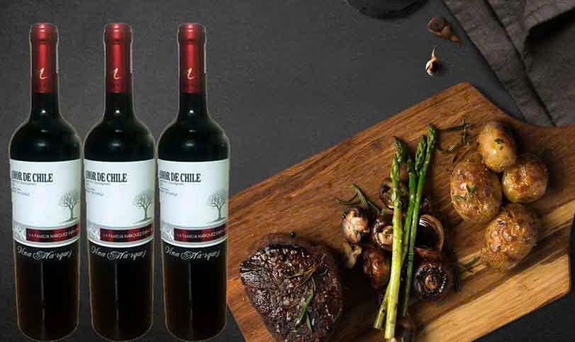 amor-de-chile-Cabernet 750ml-va-thit-lon-nuong
